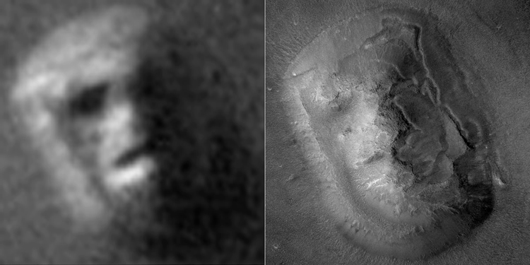 Click to enlarge Mars Face Image